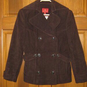 Dark Brown Cole Hahn pea coat, size 4